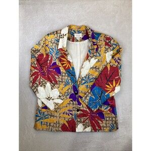 Vintage 80s Blazer Jacket Da-Rue of California Women's 16 USA Colroful retro